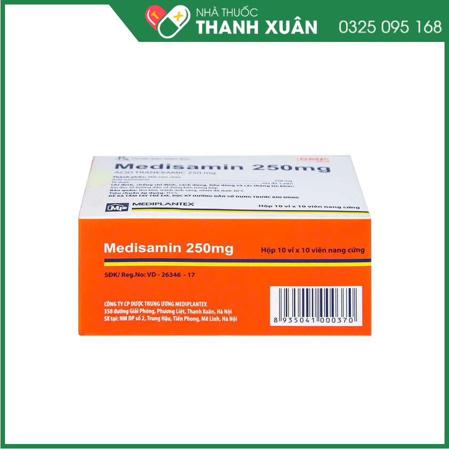 Medisamin 250mg điều trị và phòng ngừa chảy máu